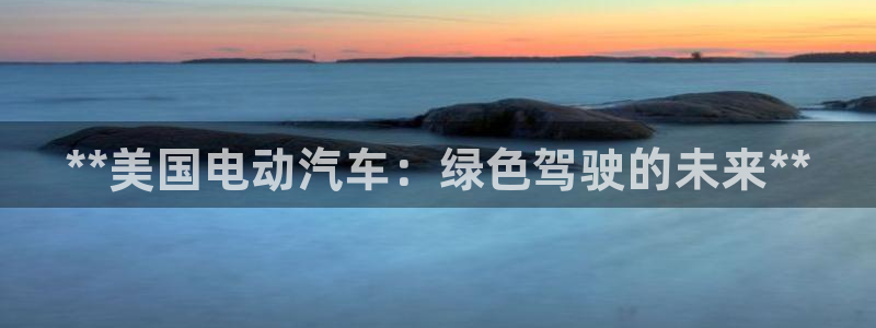 优发国际首页官网：**美国电动汽车：绿色驾驶的未来**