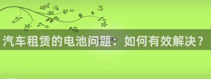 优发国际官网qy88：汽车租赁的电池问题：如何有效解决？