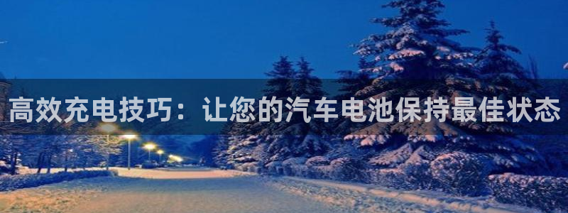 优发国际平台APP：高效充电技巧：让您的汽车电池保持最佳状态
