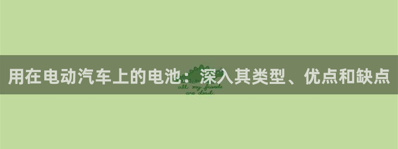 优发国际手机客户端官网：用在电动汽车上的电池：深入其类型、优点和缺点